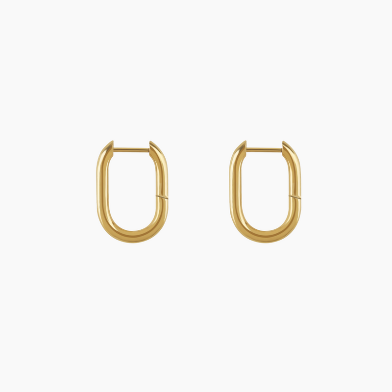 Paper Clip Hoop Earrings | Earrings by DORADO