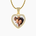 Iced Heart Photo Pendant | Necklaces by DORADO