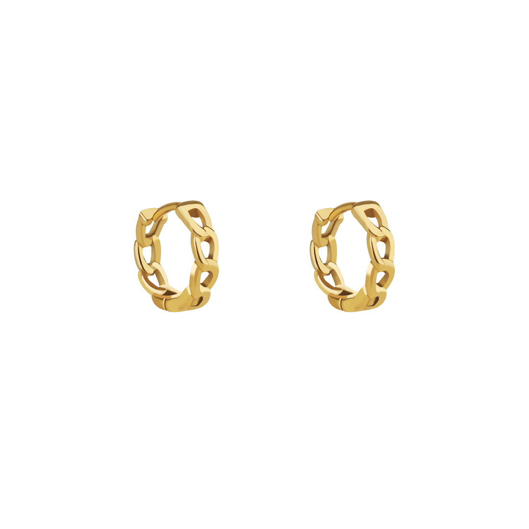 Cuban Link Hoop Earrings | Dorado Fashion