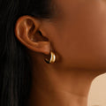 Bold Crescent Stud Earrings