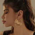 Classic Heart Name Hoop Earrings