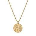 Zodiac Coin Necklace w/ Rope Chain