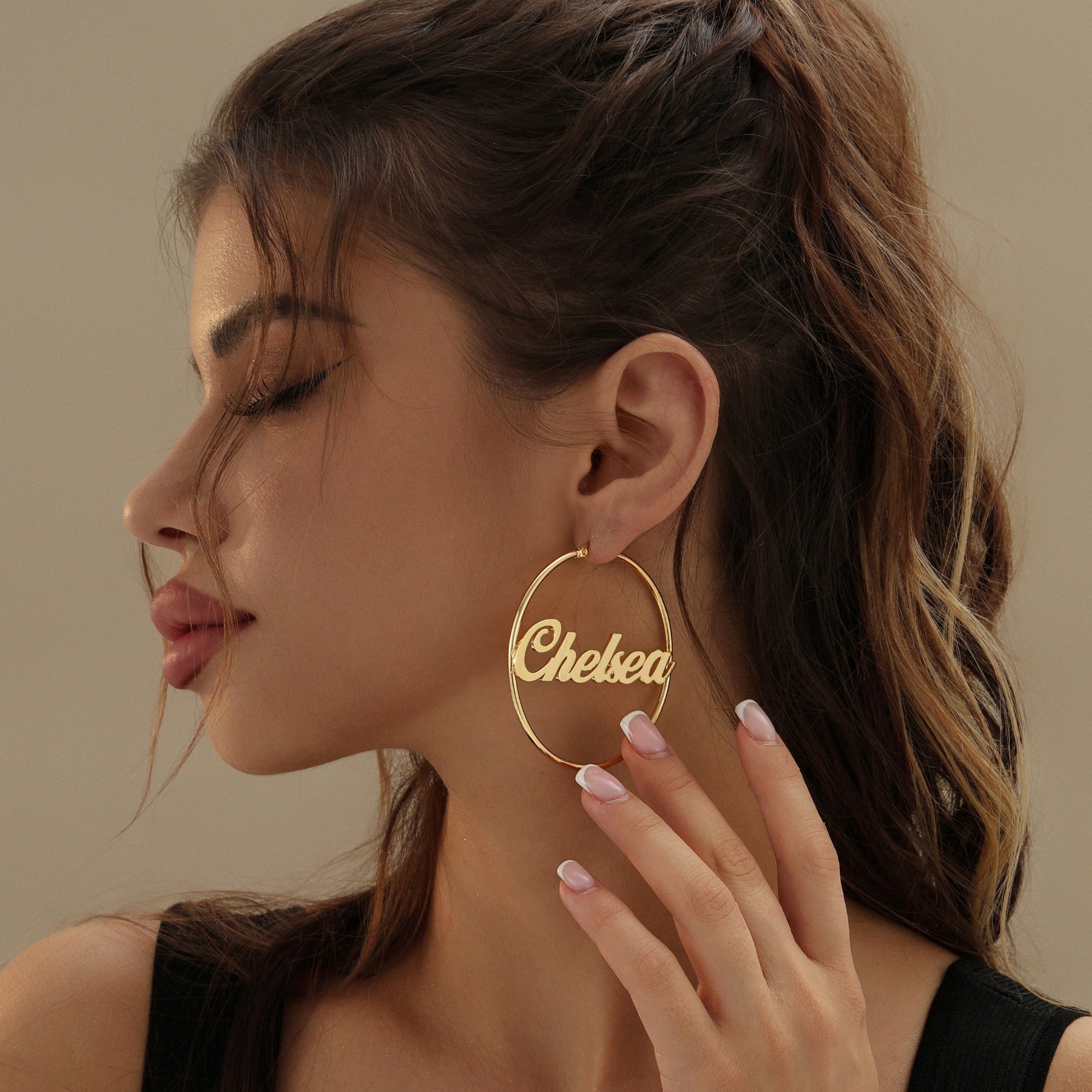 Classic Name Hoop Earrings | DORADO