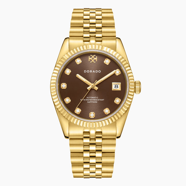 DORADO Gold Timeless Watch - Chocolate | Watch by DORADO