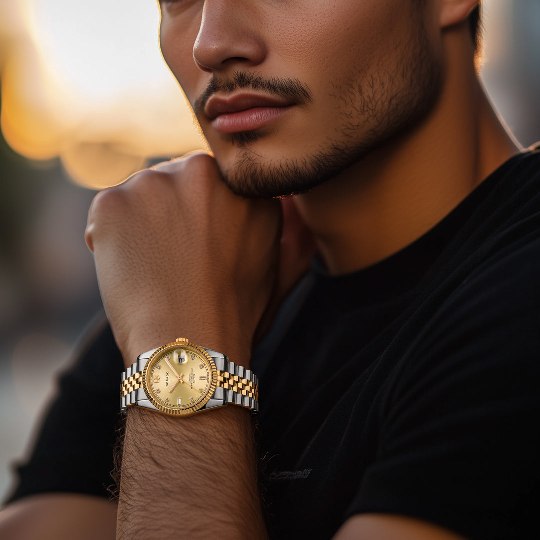 DORADO Two Tone Timeless Watch - Gold w/ SIX9 Markers | Watch by DORADO