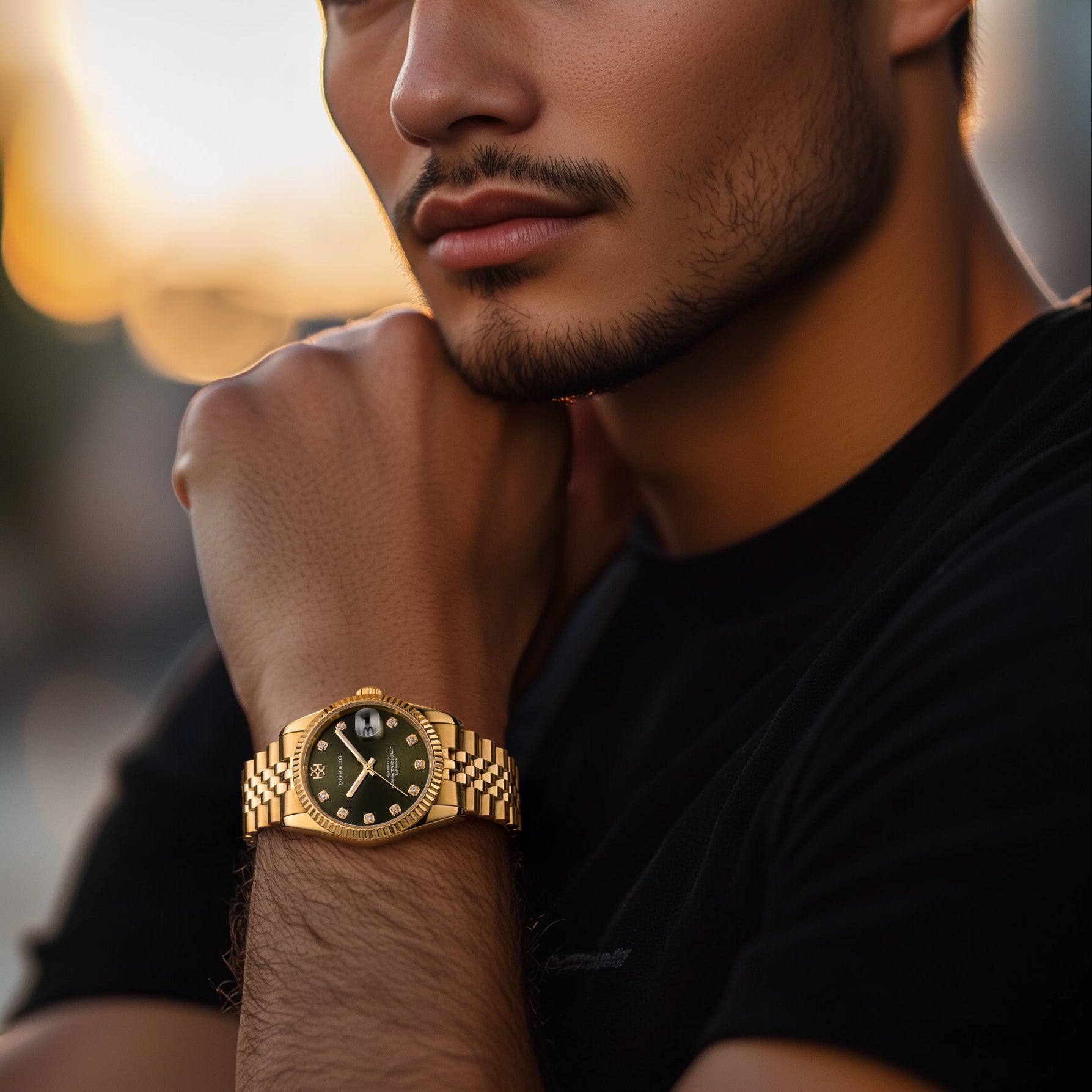 DORADO Gold Timeless Watch - Olive | Watch by DORADO