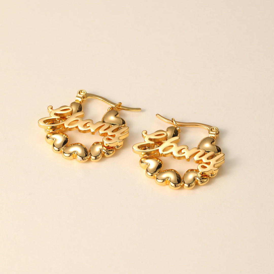 Kids Hearts Name Hoops | DORADO