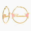 Kids Butterfly Name Hoops | DORADO