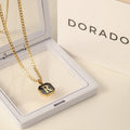 Men's Octagon Initial Pendant Necklace w/ Cuban Chain | DORADO