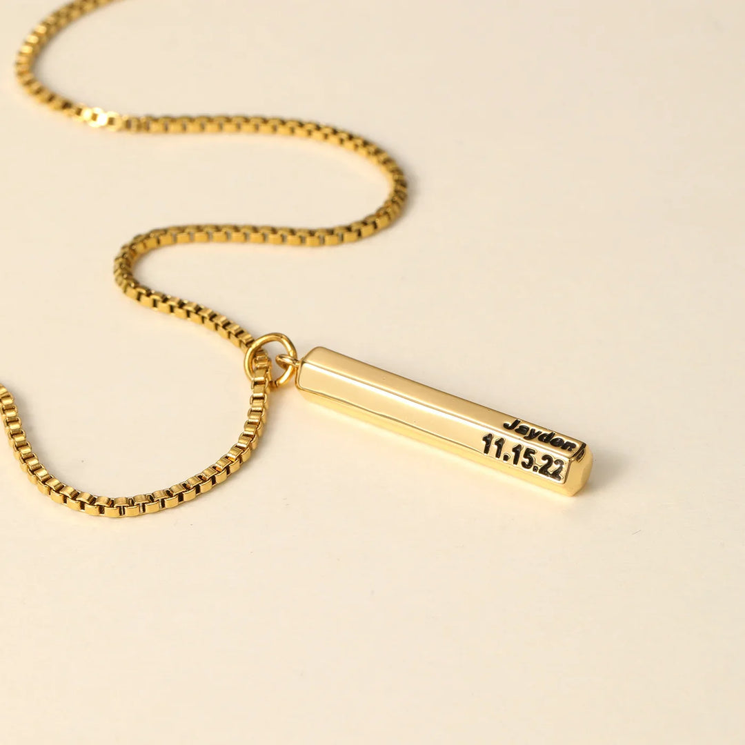 Mens 3D Hexagon Name Pendant | DORADO