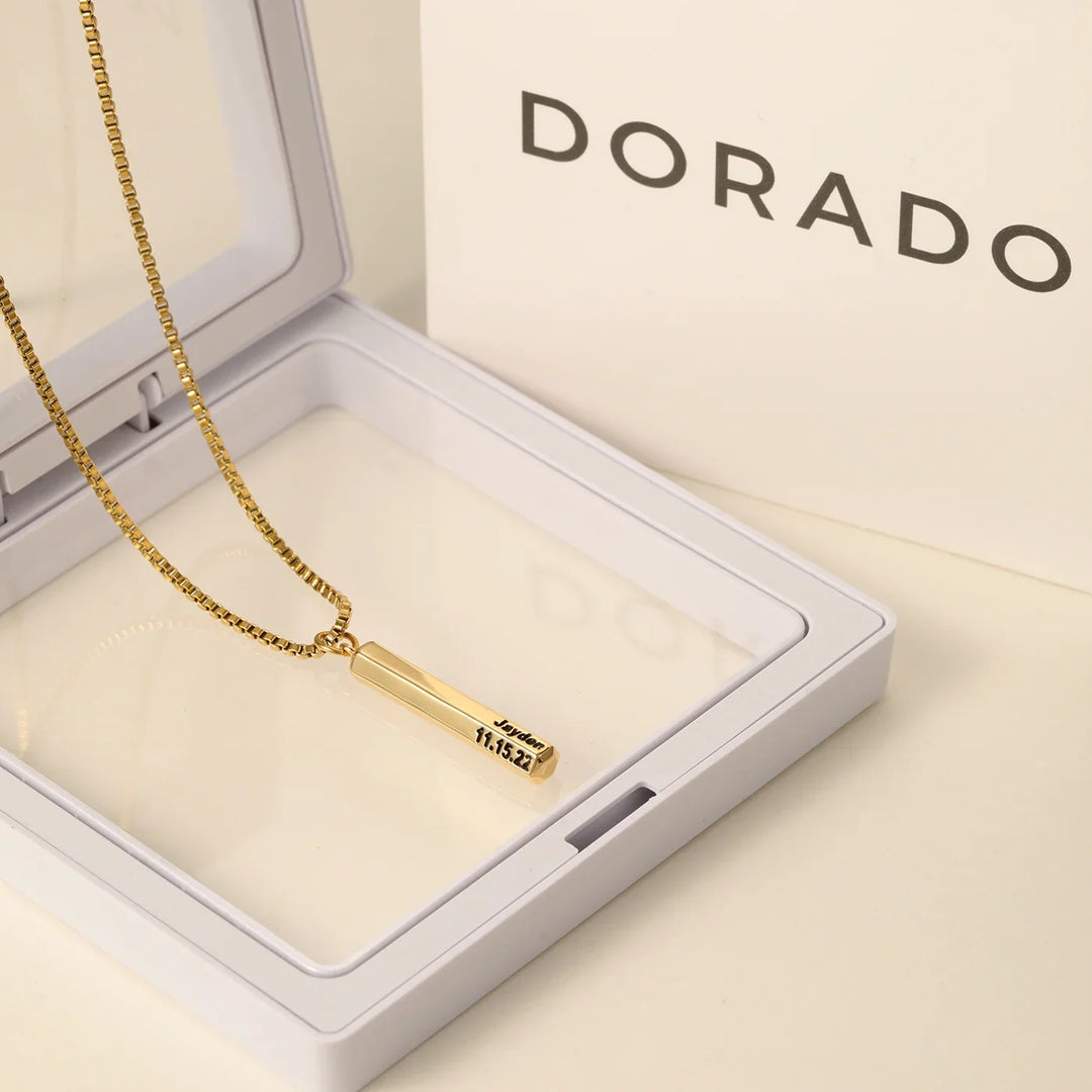 Mens 3D Hexagon Name Pendant | DORADO