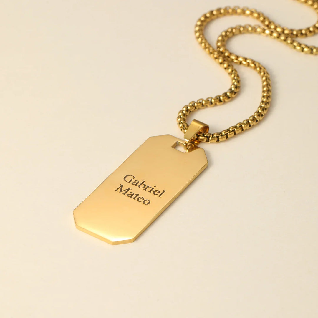 Mens Multi Name Dog Tag Pendant | DORADO