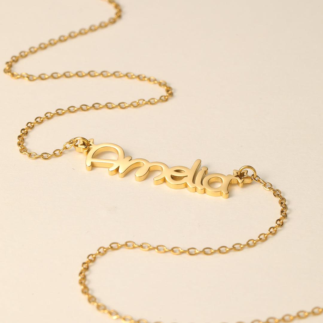 Kids Daisy Name Star Necklace | DORADO