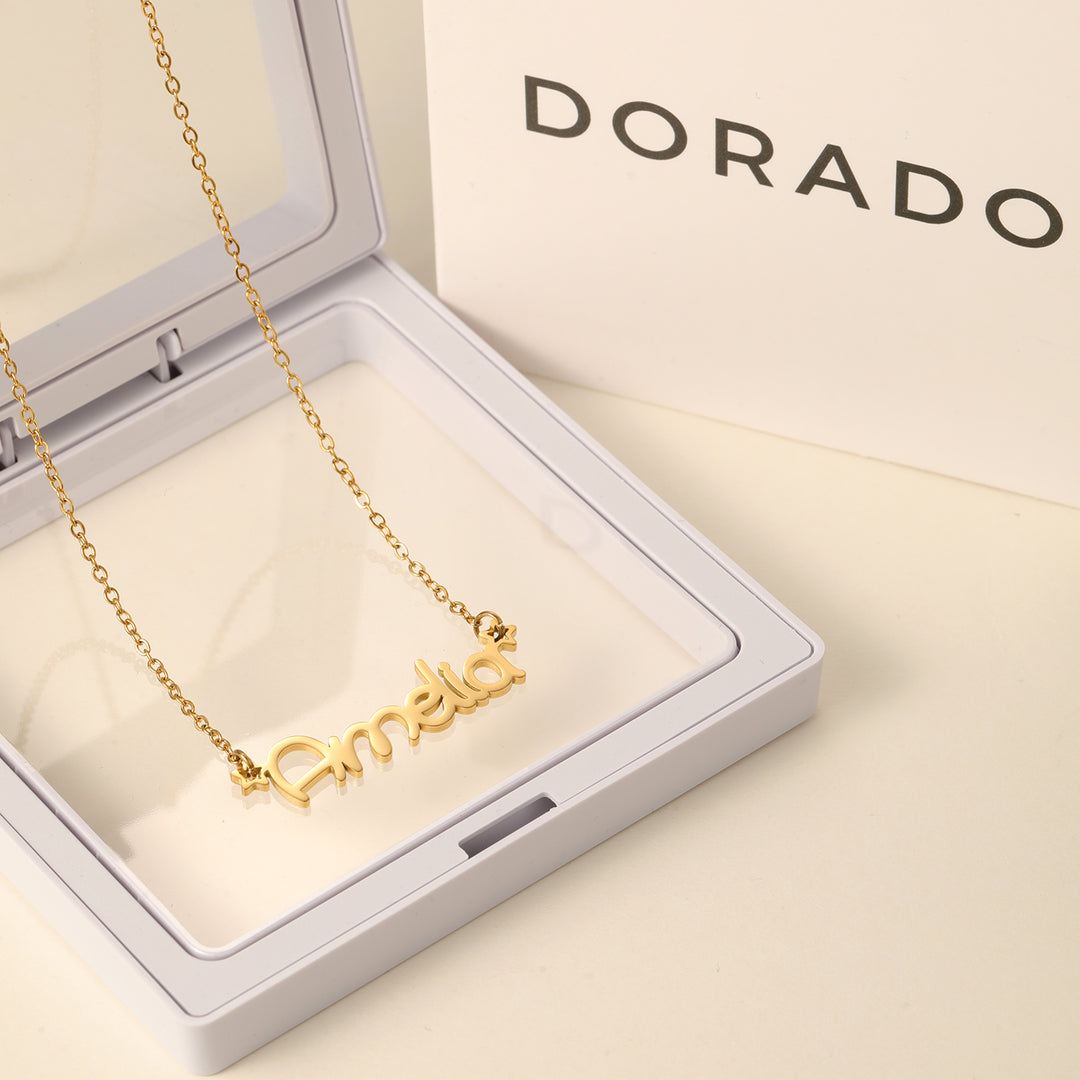 Kids Daisy Name Star Necklace | DORADO