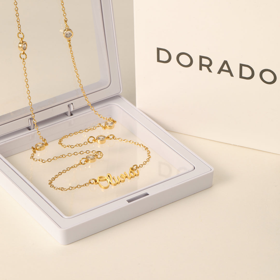 Kids Crystals Name Necklace | DORADO