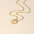 Kids Heart Initial Pendant Necklace | DORADO