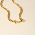 Mens Initial Tag Necklace w/ Cuban Chain | DORADO