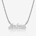 Diamond Cut Underline Name Necklace | Necklaces by DORADO