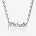 Thick Nameplate Necklace w/ Cuban Chain