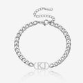 Center Initials Bracelet w/ XL Cuban Chain | Bracelets by DORADO