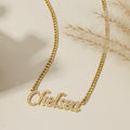 Iced Name Necklace w/ Cuban Chain