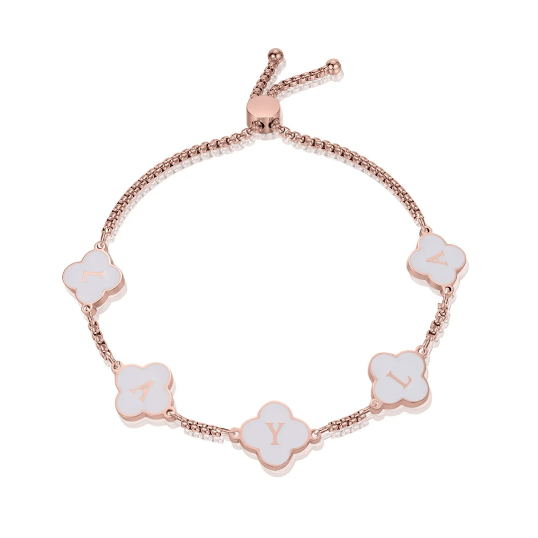 White Clover Name Bracelet | Bracelets by DORADO