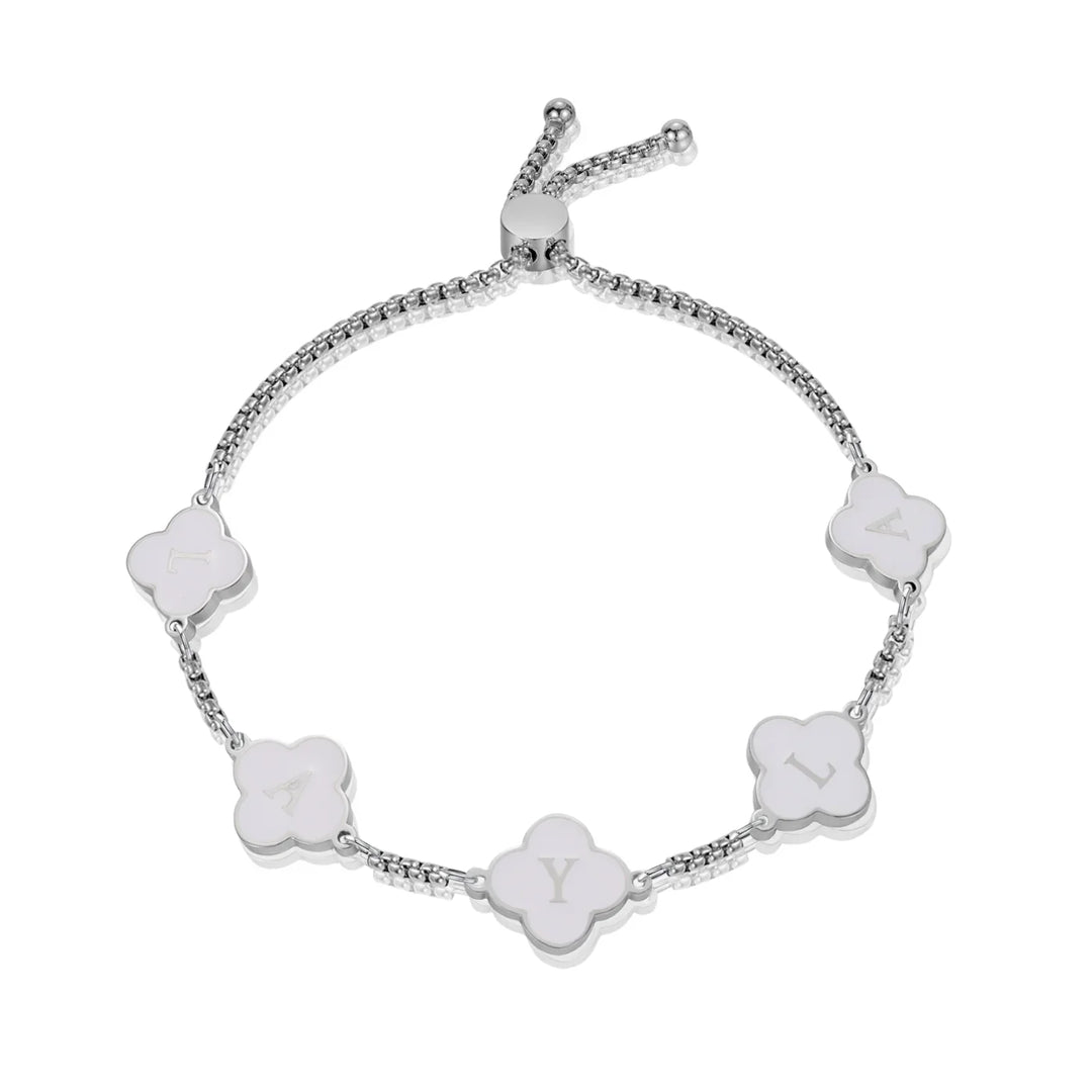 White Clover Name Bracelet | Bracelets by DORADO