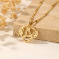 Heart Initial Necklace w/ Satellite Chain | Necklaces by DORADO