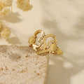 Heart Initial Ring | Rings by DORADO