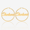 Classic Name Hoop Earrings