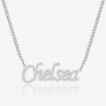 Iced Name Necklace w/ Cuban Chain | Necklaces by DORADO