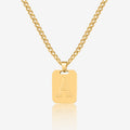 Minimal Initial Pendant Necklace w/ Cuban Chain | Necklaces by DORADO