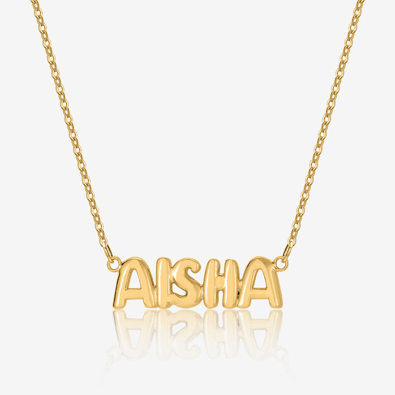 Bubble Letter Name Necklace