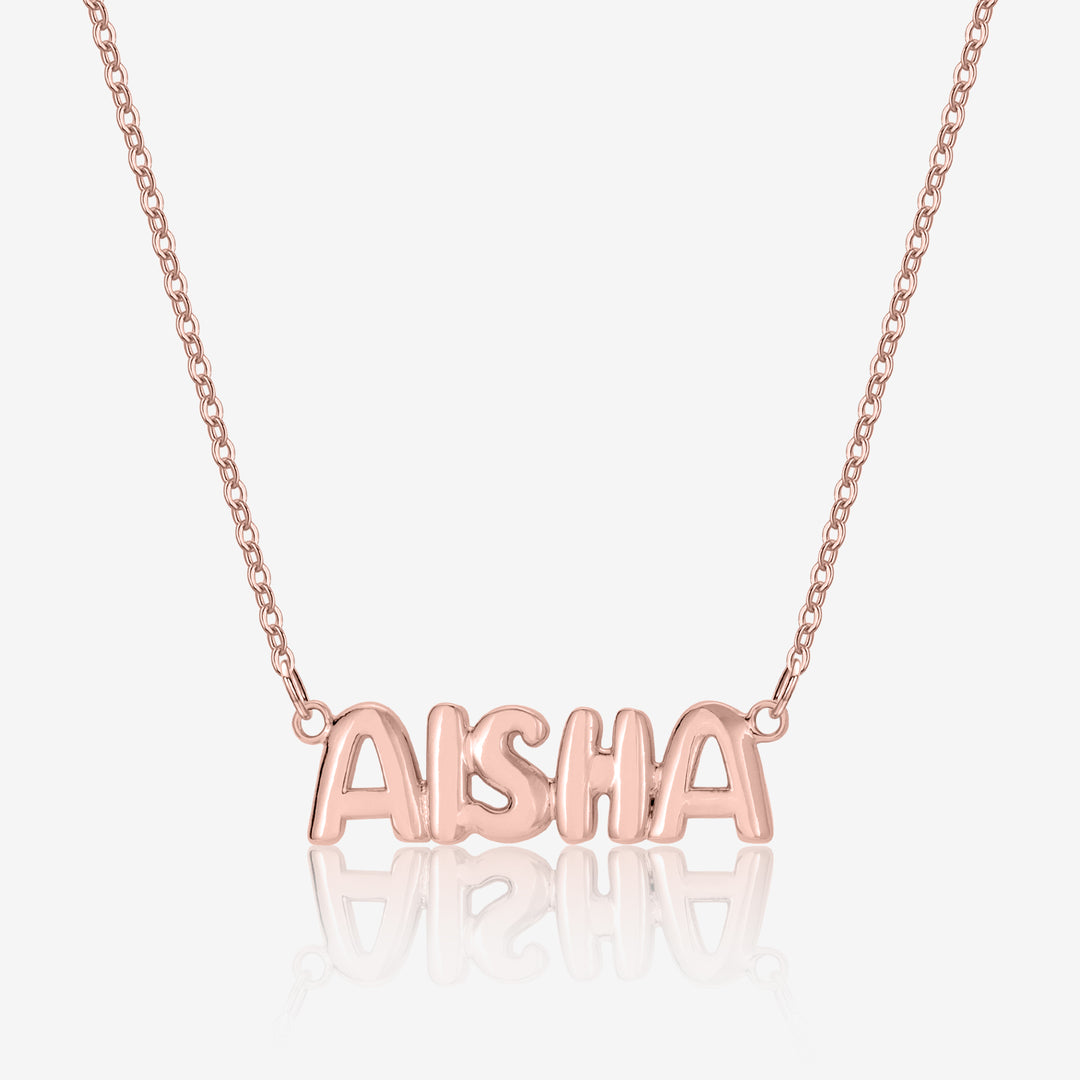 Bubble Letter Name Necklace | Necklaces by DORADO