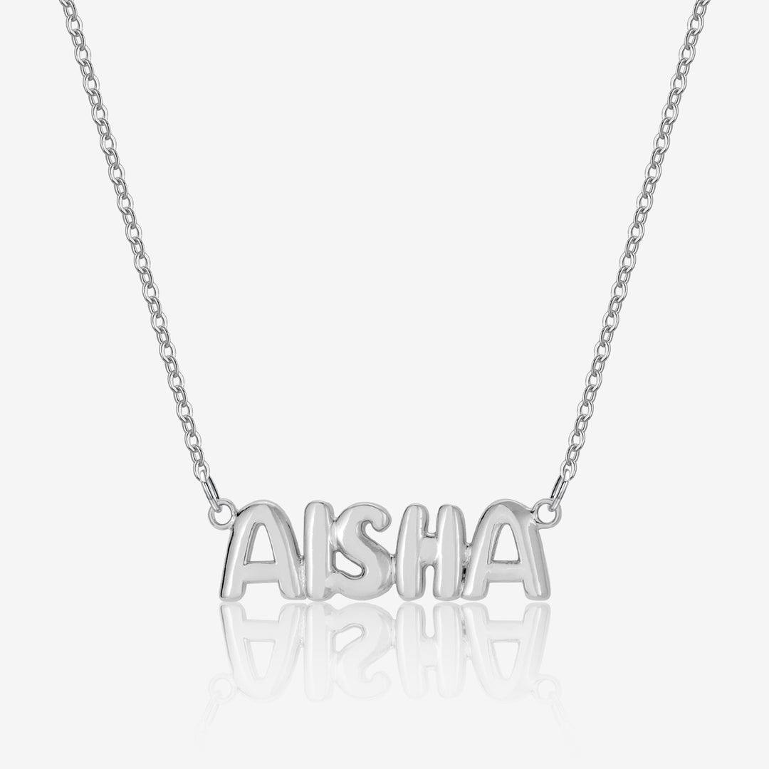 Bubble Letter Name Necklace | Necklaces by DORADO