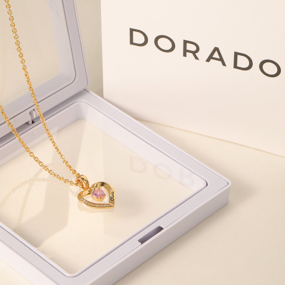 Birthstone Heart Shape Necklace