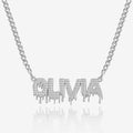 Drippy Name Necklace w/ Cuban Chain | Necklaces by DORADO