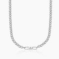 Mens Initial Tag Necklace w/ Cuban Chain | DORADO