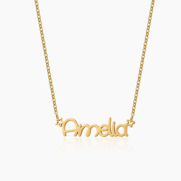 Kids Daisy Name Star Necklace | DORADO
