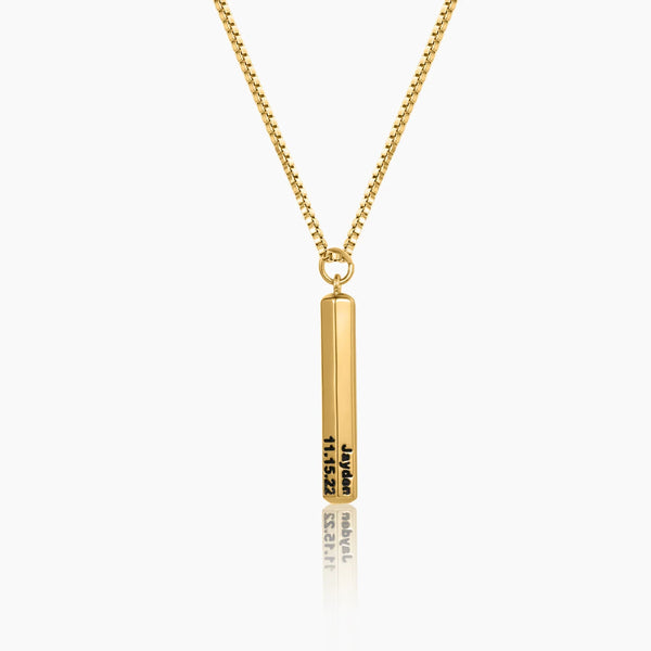 Mens 3D Hexagon Name Pendant | DORADO
