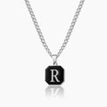 Men's Octagon Initial Pendant Necklace w/ Cuban Chain | DORADO