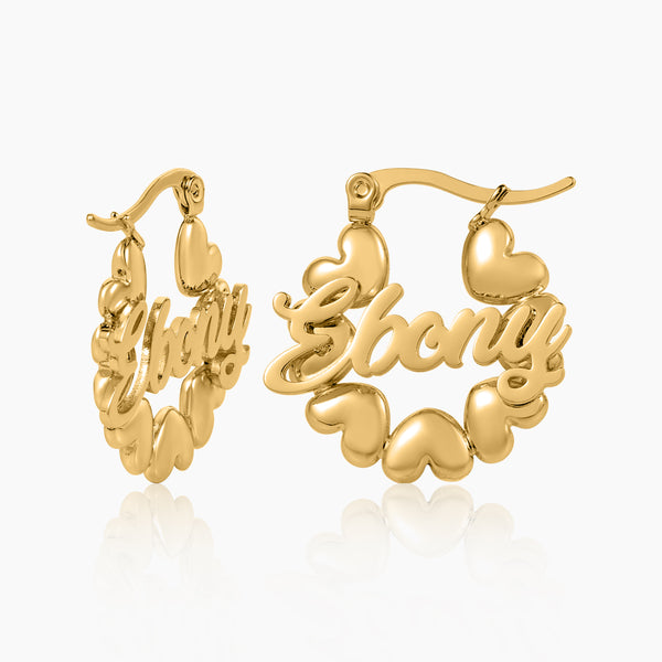 Kids Hearts Name Hoops | DORADO