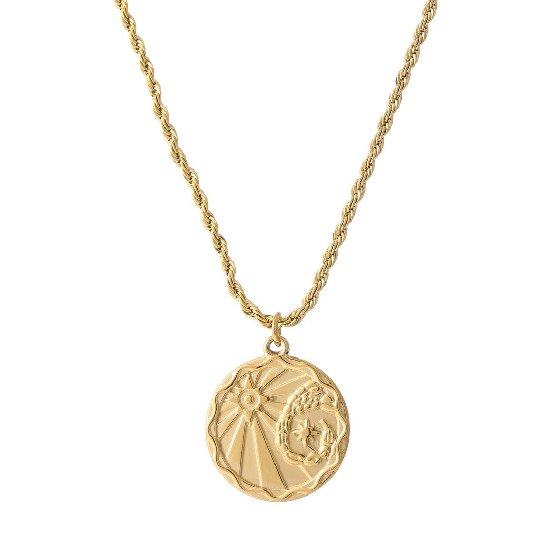 Zodiac Coin Necklace w/ Rope Chain | Necklaces by DORADO