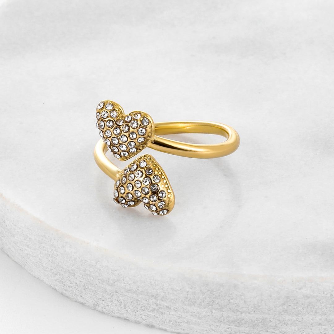 Open Iced Heart Ring | Rings by DORADO