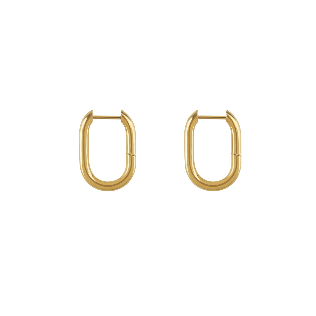 Paper Clip Hoop Earrings | Dorado Fashion