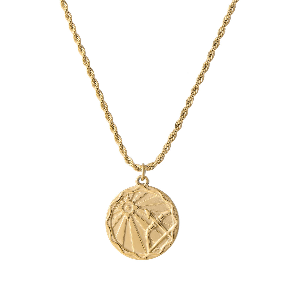 Zodiac Coin Necklace w/ Rope Chain | Necklaces by DORADO