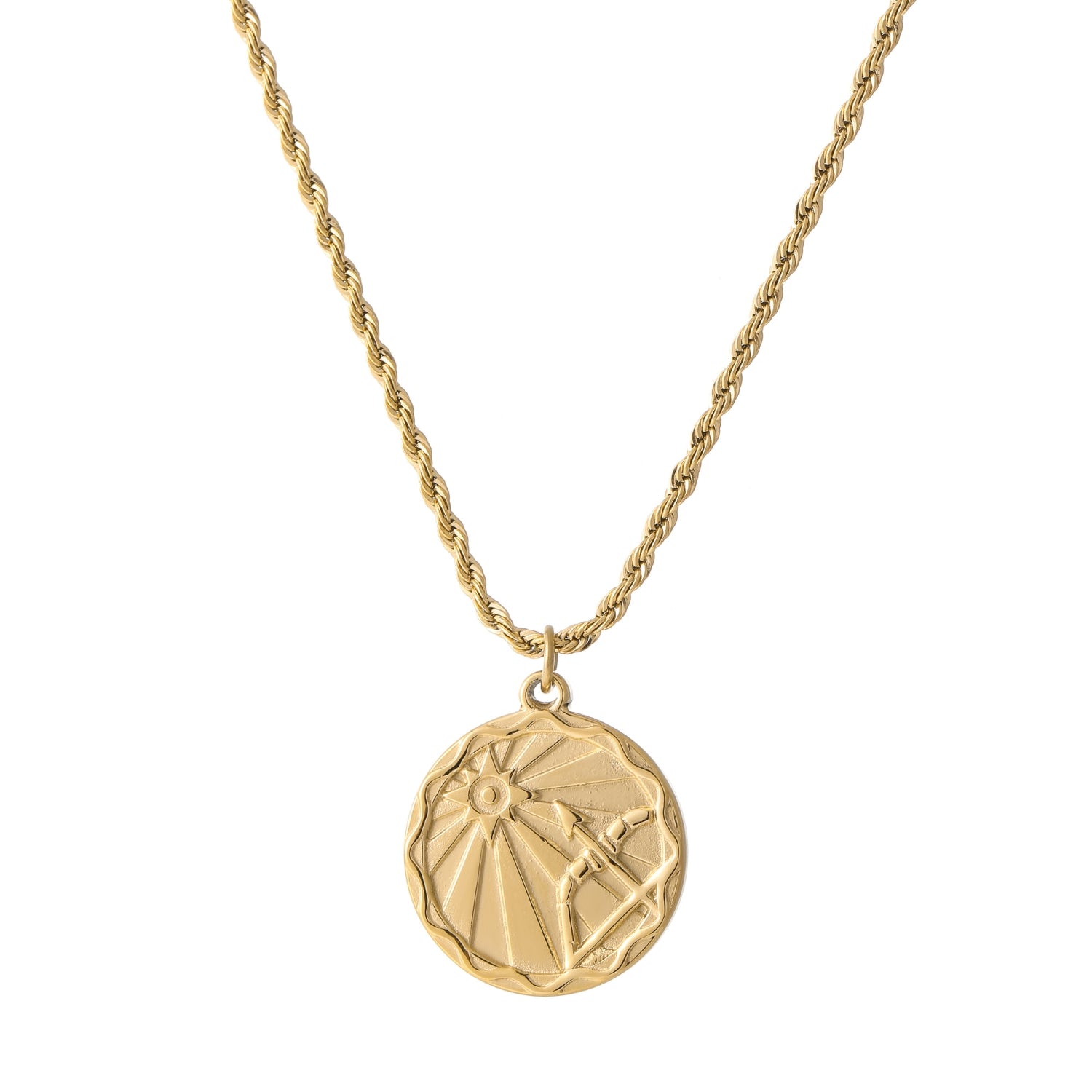 Zodiac Coin Necklace w/ Rope Chain | Necklaces by DORADO