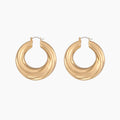 Round Twisted Hoop Earrings