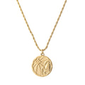 Zodiac Coin Necklace w/ Rope Chain