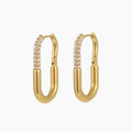 Iced Paperclip Hoop Earrings | Earrings by DORADO